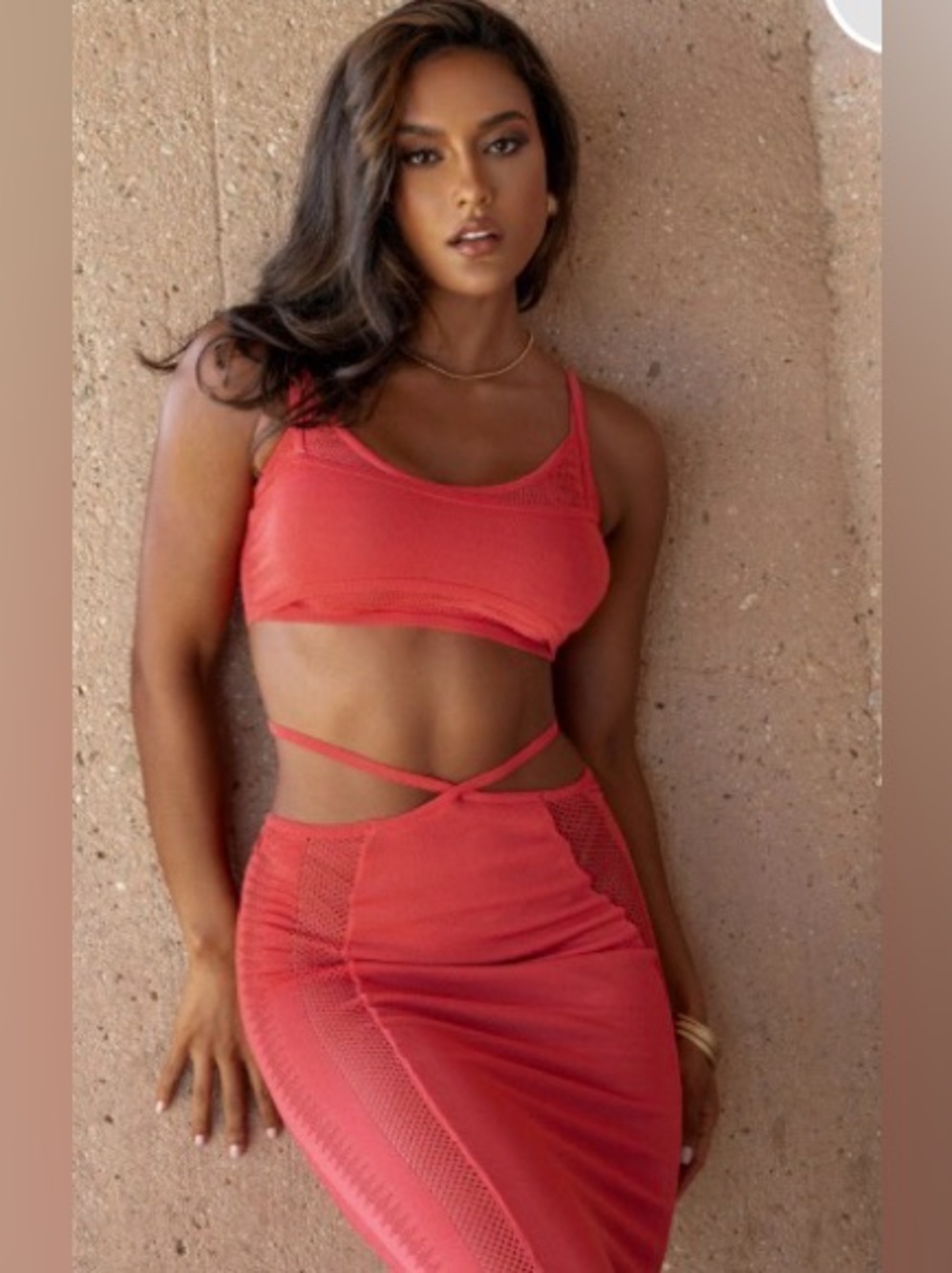 Sea Coral Summer Love Skirt Set